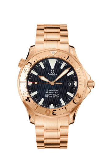 Omega Seamaster Diver 300M Automatic 41 Red Gold / Black / Bracelet